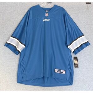 New! NFL Pro Line Detroit Lions Jersey Mens 3XL Blue Blank Team Fan Gear NWT